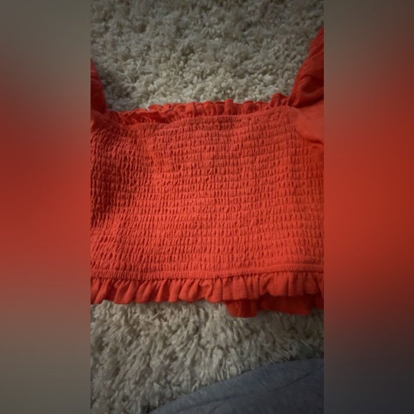 worn once altard state orange crop top - Picture 3 of 5